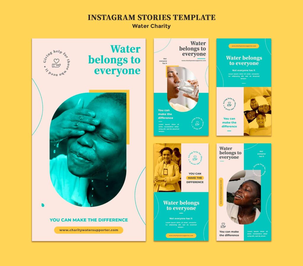 ideas to celebrate water on Instagram stories