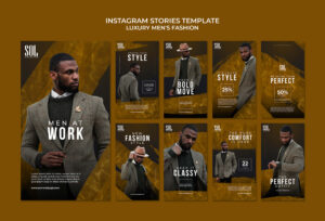 ideas for a men's fashion brand Instagram stories
