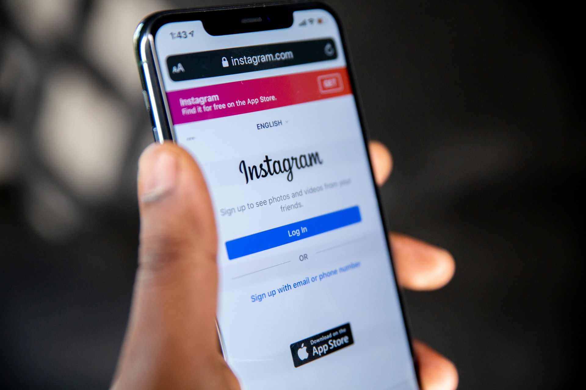 Instagram account suspension